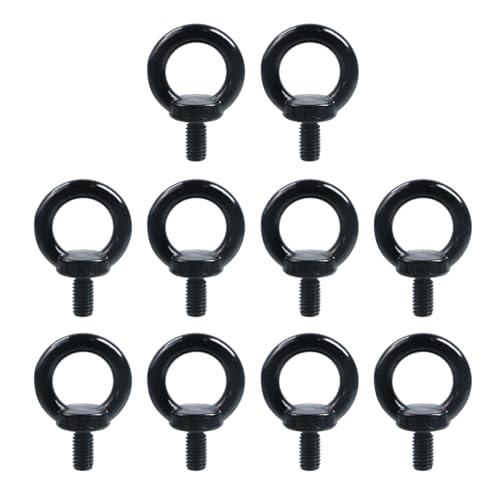 Antrader 10Pcs M8 Lifting Eye Bolts,Stainless Steel,for Rigging Securing - size: M8,10pcs