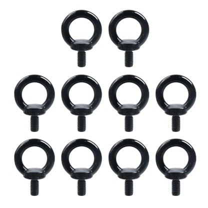 Antrader 10Pcs M8 Lifting Eye Bolts,Stainless Steel,for Rigging Securing - size: M8,10pcs