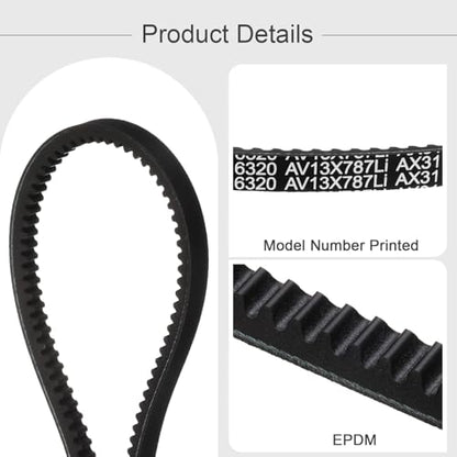 uxcell AX31 EPDM V-Belt,Industrial Rubber V Belt 1/2" Wd x 31" Inside Circ - size: AX31