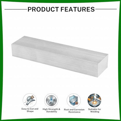 6061 Aluminum Flat Bar, 0.6" Thickness X 1" Width X 4" Length Aluminum Flat Plate, Solid Aluminum Bar for Crafting, Industrial Building - size: 0.6" X 1" X 4"