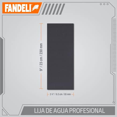 Fandeli | Waterproof Sandpaper | Assortment of Grits from 120 to 2500 | 36 Sheets 23 x 9,3 cm | for Car Polishing, Wood Furniture Sanding and Metal Sanding | Water Resistant - style: Assortment of Grits from 120 to 2500 | 36 Sheets