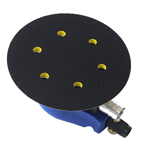 6" Random Orbit Air Sanders, 10,000 RPM Orbital Sander for Auto Body, Heavy Duty Dual Action Pneumatic Palm Sander Adjustable Speed Hand Sanding Pneumatic Polisher for Wood Metal Autobody Work