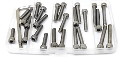 iexcell 25 Pcs M6 x 20/25/30/35/40mm Thread Pitch 1 mm Stainless Steel 304 Hex Socket Head Cap Screws Bolts Assortment Kit - size: M6 x 20/25/30/35/40mm