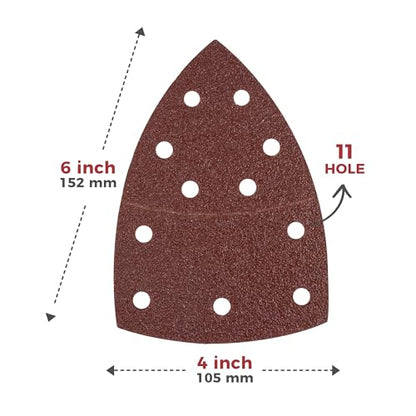 S SATC 60 PCS Mouse Sander Sandpaper 11 Holes Detail Sander Sandpaper Palm Sander Paper Hook and Loop Sander Pads Triangular Sanding Sheets Assorted 40/60/80/120/180/240 Grit - style: 60PCS 11 Hole 40/60/80/120/180/240 Grit