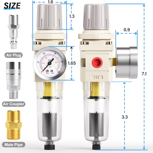 TAILONZ 1/4"NPT AW2000-02 Auto Drain Filter Regulator - color: Auto Drain, size: 1/4"NPT