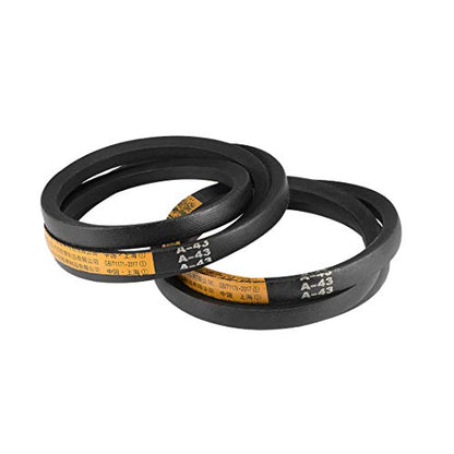 uxcell A43 Drive V-Belts 43" Pitch Length 13mm Width 8mm Thick JIS Standard A-Section Rubber Drive Transmission Belt 2pcs - size: 43"