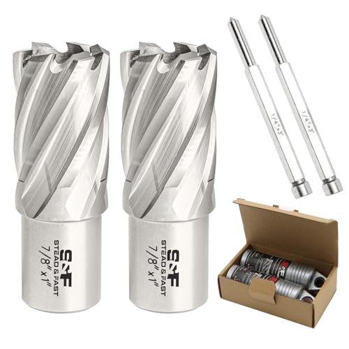 S&F STEAD & FAST Annular Cutter Set 2 Pcs, 7/8" x 1" DOC, Mag Drill Bits - style: 2P-7_8x1