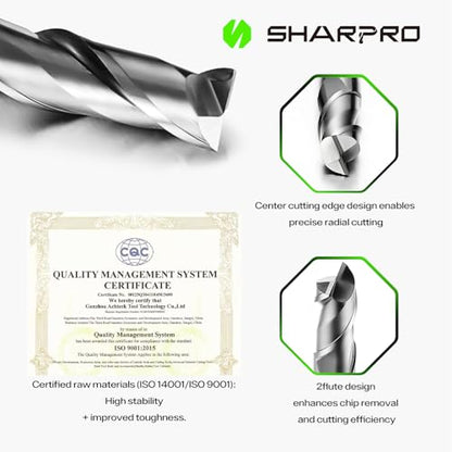 3/16 End Mills 3/16 Inch Shank, 2 Flute Carbide Square Endmill with AlCrN Coated, Upcut Spiral CNC Router Bits for Alloy Steel, Metal and Stainless Steel - size: 3/16 in(2 Flute)