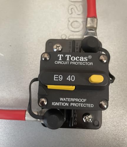 E9 1/4" Studs 40A Amp Circuit Breaker w/Manual Reset 12-72V DC UL - size: 40A