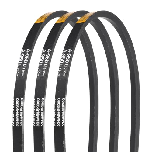 uxcell 3Pcs A950 Rubber V-Belt, 950mm Li x 13mm W x 8mm T, Classic Wrapped - size: A950