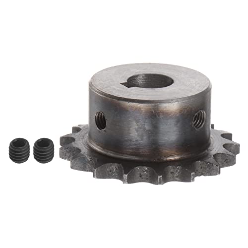 HARFINGTON Roller Chain Sprocket 17T Pitch 3/8" 14mm Bore A3 Carbon Steel