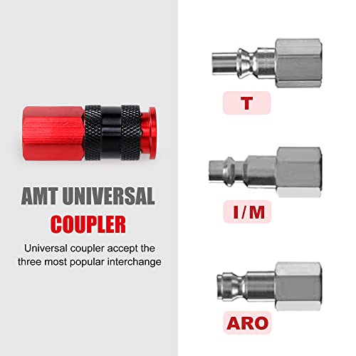 Aluminum Air Fittings, 1/4" NPT, 15 Pieces, Red - color: Red, size: 15 Pieces