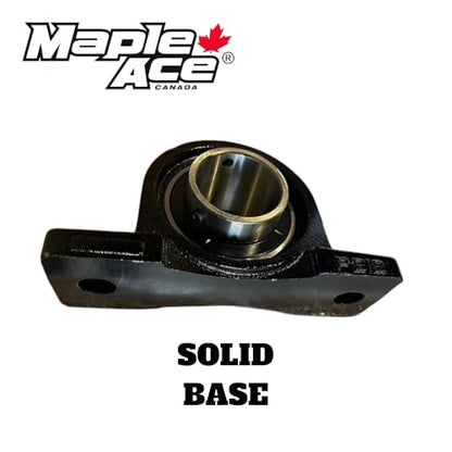 MAPLE ACE UCP207-22 Pillow Block Bearing 1-3/8" Bore, 2-Bolt, Self-Aligning, Solid Base, Heavy Duty