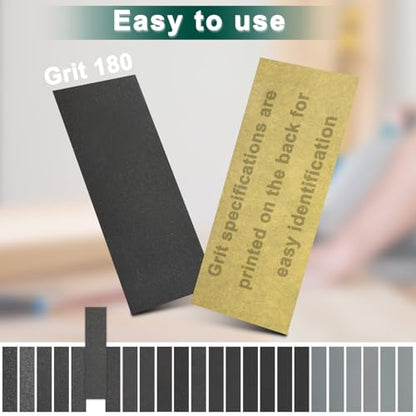 20PCS Sand Paper 180 Grit Sandpaper Sheets, 9 x 3.6 Inch Wet Dry Sandpaper Sheets, Sand Paper for Metal, Wood Furniture, Automotive and Crafts - color: G-180 Grit 20pcs