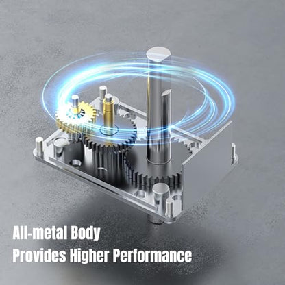 24V 10RPM Reversible Worm Gear Motor, High Torque Self-Locking Turbine