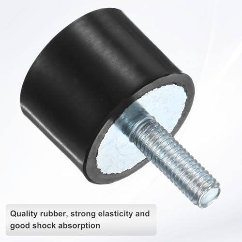 M METERXITY 8-Pack Rubber Mounts D20mmxH15mm Male/Female Vibration Isolators Cylindrical Shock Absorber W M5 x 15mm Studs for Air Compressor/Car/Pump/Boat/Garage Motor/Bobbins Rubber Isolators - size: M5 x 15mm, 20mm x 15mm