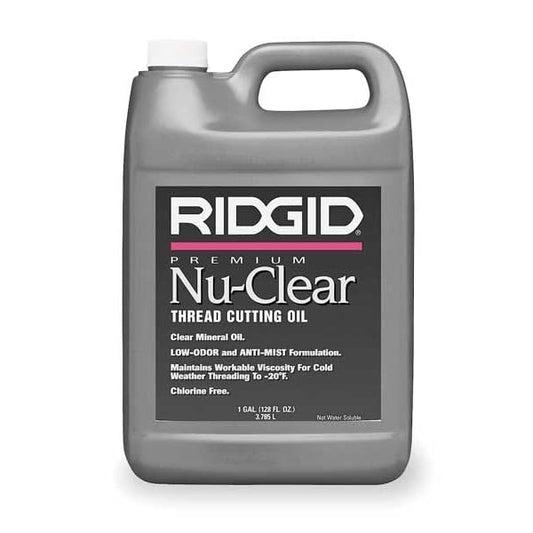 RIDGID 70835 Nu-Clear Thread Cutting Oil, 1 Gal, Halogen, PCB and Chlorine-Free, Designed to Prolong Equipment Life, Cools Threads and Pipes
