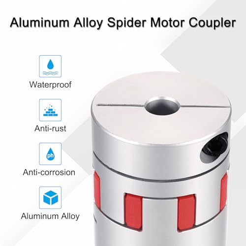 MECCANIXITY Aluminum Shaft Coupling Shaft Coupler 9mm to 17mm Flexible Spider Coupling L50mm x D40mm Coupler Jaw Spider Shaft Joint Connector for 3D Printers DIY CNC Router Milling Machine - size: 9mm to 17mm