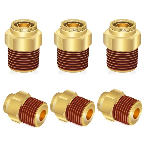 6PCS DOT Air Line Quick Connect Fittings 1/2" Tube OD x 1/2" NPT - size: 1/2" Tube OD x 1/2" NPT - 6 PCS