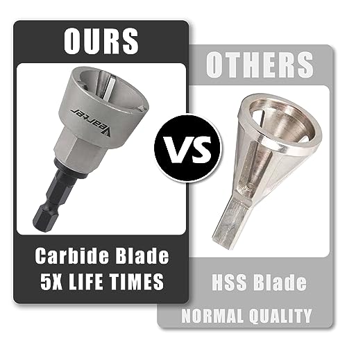 1/8"-3/4" External Chamfer Drill Bit, Bolt Deburring Tool for Metal