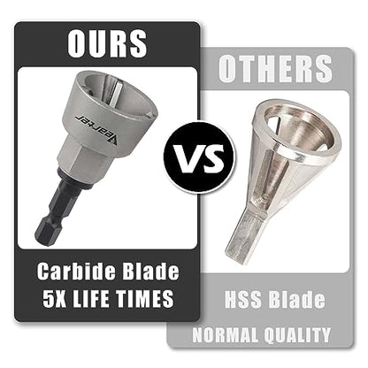1/8"-3/4" External Chamfer Drill Bit, Bolt Deburring Tool for Metal
