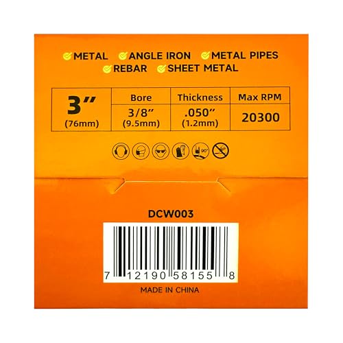 TWIN-TOWN 3 Inch Diamond Cutting Wheel for Metal with 3/8 Inch Arbor-2PCS - style: 3 x 3/8" 2PCS