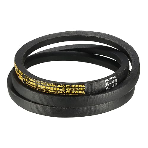 A-49 Drive V-Belt - [49-inch Inside Circumference] A-Section Rubber Drive Belt Wrapped for Transmission Use - size: A-49