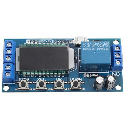 Emoshayoga XY LJ02 Electronic Delay Timer Module Cycle Relay Switch Circuit Delayed Power Off 6 30V LCD Display