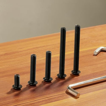 M8-1.25 x 80mm Button Head Socket Cap Bolts Screws, 10.9 Grade Alloy Steel, Allen Socket Drive, Black Oxide Finish, Full Thread, Quantity 10 - size: M8 x 80mm(10PCS)