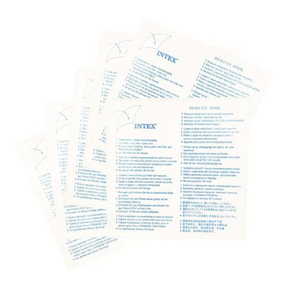 INTEX Wet Set Adhesive Vinyl Plastic Swimming Pool Tube Repair Patch 18 Pack Kit