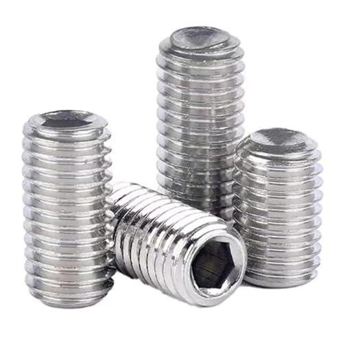 M4-0.7 x 12mm Hex Socket Set Grub Screws,Headless Cup Point,Flat Point Grub Bolt,Internal Hex Drive,304 Stainless Steel,Headless Concave End,Metric External Thread,for Towel Rack Door Knob 50 Pcs - size: M4-0.7 x 12mm(50 Pcs)