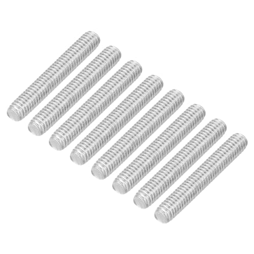 uxcell 8Pcs Fully Threaded Rod, M4 x 25mm 304 Stainless Steel Right Hand Thread Bar Studs M4-0.7 Thread Pitch for Furniture Machinery Assembly - size: M4 x 25mm