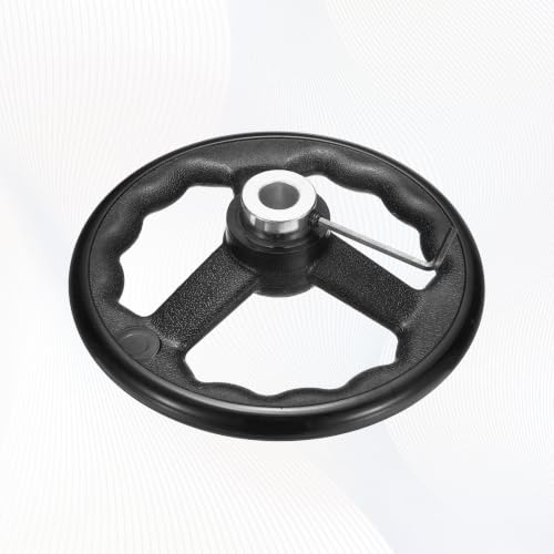 uxcell Handwheel with Revolving Handle, 0.6" Hole x 6.3" OD, Black - size: 0.6" Hole x 6.3" OD