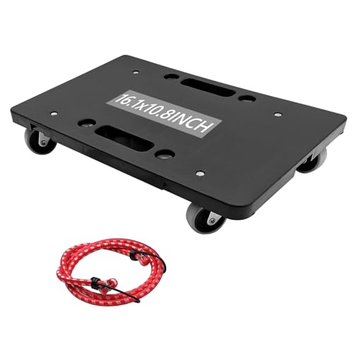 Furniture Mover with Wheels, Heavy Duty Moving Dolly Interlocking Design Small Flat Dolly Cart, 16 Inch, Black (1)