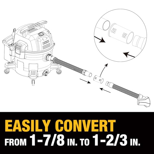 DEWALT Shop Vac HEPA Filter Replacement, 3-Pack Dust Bags & Tool Adapter - style: DXVA19-0502