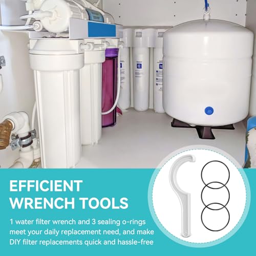 Water Filter Wrench with 3 O-Rings Compatible with APEC Water System,1 Pack