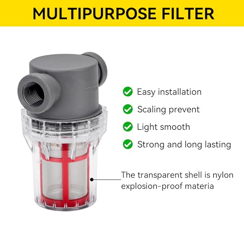 1/2'' Female NPT in-Line Strainer - Garden Hose Filter for High Pressure Washer, Sediment Filter with 200 Mesh Stainless Steel Screen (1/2'' 200 Mesh) - style: 1/2'' 200Mesh