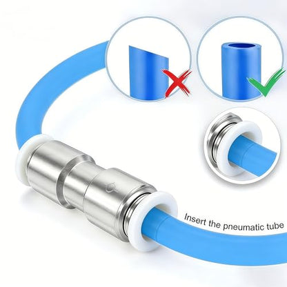 Pneumatic Push to Connect Fitting Check Valve 12mm Tube OD One-way Valve Pack of 2 - size: 12mm OD