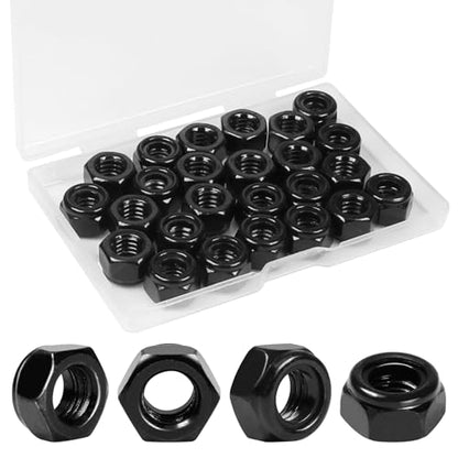 25Pcs 5/16"-18 Nylon Insert Hex Lock Nuts Self-Locking Nut - size: 5/16"-18; 25pcs