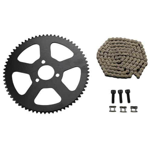 136Links Chain and 25H 68T Rear Sprocket Compatible for 49CC Mini Small Sports Car Pocket Bike 2 Stroke Off-Road Motorcycle