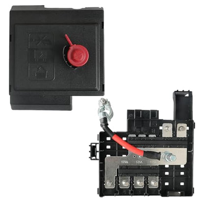 Battery Distribution Fuse Block Fuse Box with Upper Cover Compatible with 2017-2019 Chevrolet Chevy Silverado GMC Sierra Replaces 84354721 84043745 84180633 - style: 84354721 Fuse Block with Cover