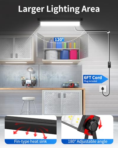 THECHAM 45W LED Shop Light Plug in for Workbench