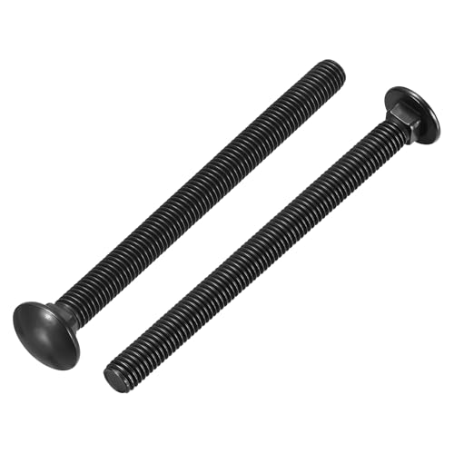 5Pcs 1/4"-20x6 Carriage Round Head Square Neck Bolt 304SS - color: Black, size: 1/4"-20x6