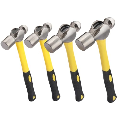 4 PCS Ball Peen Hammer Set, 16oz+24oz+32oz+40oz - size: 4 PCS 16oz+24oz+32oz+40oz