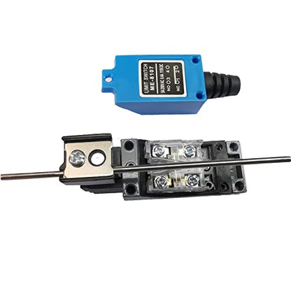 yusheng Momentary Limit Switch Travel Switch,Yusheng 2-Packs ME-8107 Adjustable Rod Lever Arm Limit Switch 1NC+1NO for CNC Mill