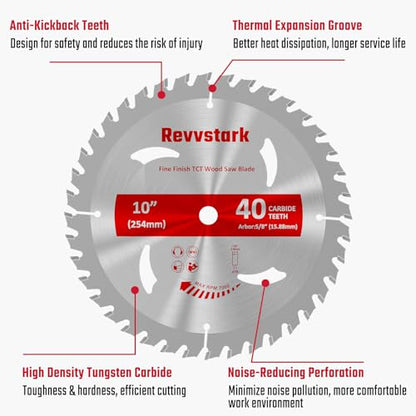 10 Inch 40&60T Circular Saw Blade for Various Wood, 5/8" Arbor - size: 10 In 40&60T