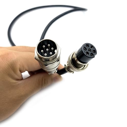 3.28 ft GX20 7 Pin Male to Female Cable, GX20 7Pins Female to Male Head Aviation Cordset Electrical Connector Panel Mount Circular Metal Adapter Cordset for Ships 5A 200V 18AWG (1meter) - size: GX20 7Pin