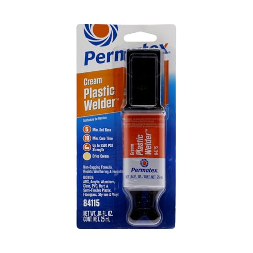 Permatex 84115 5-minute Plastic Weld Adhesive, 0.84 oz.,Black - size: 0.84 Fl Oz (Pack of 1)