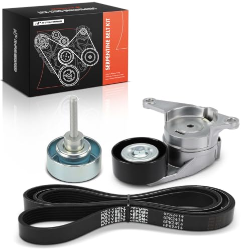 A-Premium Engine Serpentine Belt Drive Kit Compatible with Chevy, GMC