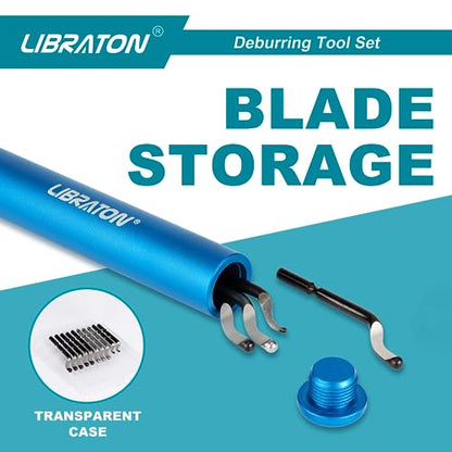 LIBRATON Deburring Tool with 11 High-Speed Steel Blades - style: 11Blades(Mixed 3 Types) B